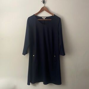 All For Color Navy Blue|Gold Details A-line Dress Sz Medium